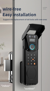 Serrure de porte intelligente OEM, empreinte digitale, mot de passe, reconnaissance faciale 3D, carte NFC, carte IC, application Tuya TTLock, serrure de porte électronique intelligente sans clé - Product Image 3