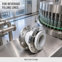 Raccord souple à bride en caoutchouc pour circuit de nettoyage CIP DN80 PN16 en acier inoxydable 304 de qualité alimentaire