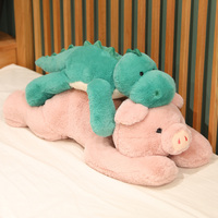 Peluche mignonne lestée Kawaii, mini animal en peluche doux, Husky, dinosaure, cochon, ours, Animal Crossing, brodée, anti-stress, vente en gros