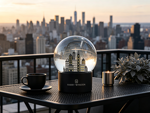 Globe à neige 3D personnalisé en résine OEM, globe à eau en verre artisanal avec silhouette urbaine, 10 cm, cadeau d'entreprise de luxe, objet de collection - Product Image 5