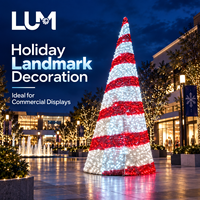 Luming 6m Hoher Spiralförmiger Weihnachtsbaum mit LED-Beleuchtung und Lackiertem Aluminiumrahmen für Weihnachtsmotiv-Lichter