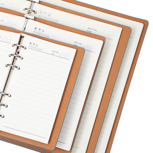 2025 nouveau cahier A5 à feuilles mobiles 96 feuilles couverture rigide avec Logo <span class=keywords><strong>imprimable</strong></span> papier en cuir 6 trous cahier de bureau - Product Image 3