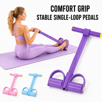 Bande de résistance élastique à 6 tubes en TPE pour les crunchs abdominaux et les étirements des jambes, avec logo et emballage personnalisés
