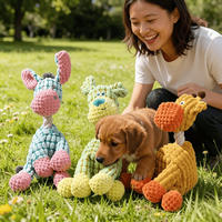 Jouet sonore pour chien avec des motifs d'animaux intéressants, adapté à la mastication et à la dentition, jouet interactif en peluche