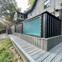 Piscine familiale extérieure en fibre de verre de 40 pieds, piscine hors sol, grande piscine en conteneur, piscine en conteneur sur mesure