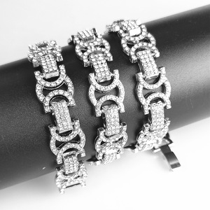 Groothandel 20Mm Nep Diamanten Cubaanse Schakel Ketting Kraag - Product Image 2
