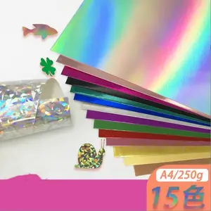 Gold Silver Metal PET Film Cardboard DIY Paper Sheets Metallic Craft Paper