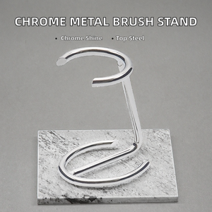 Support et porte-brosse à raser en acier chromé argenté de haute qualité, marque OEM, vente en gros Maclura - Product Image 2