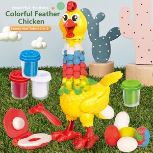 Juguete de <span class=keywords><strong>Huevo</strong></span> de Gallina con Plumas de Colores KSF, Juguete de Arcilla de Colores para Niños, <span class=keywords><strong>Plastilina</strong></span>, Arcilla DIY, Juegos para Niños - Product Image 3