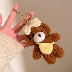 <b>Cute</b> Plush <b>Bear</b> Pendant Adorable Car Bag Hanger Charm Soft Plush Keychain for Women Girls - Product Image 5