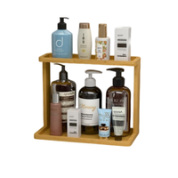 Organisateur de salle de bain en bambou, petite étagère de comptoir pour maquillage, parfums, cosmétiques, présentoir pour commode, lavabo