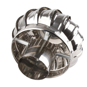 पैटिकिल 11.8 इंच स्टेनलेस स्टील छत पर पवन टरबाइन चिमनी कवर गैल्वेनाइज्ड स्टील निकास कैप फ्लैप - Product Image 4