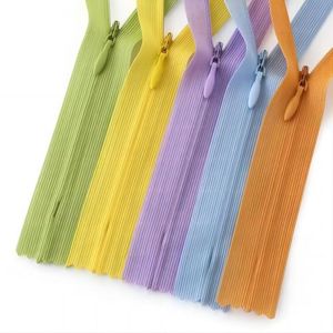 بيع بالجملة سحاب ملون للنساء فساتين مخصصة سحابات غير مرئية 3 # شريط قماش النايلون سحاب غير مرئي - Product Image 2