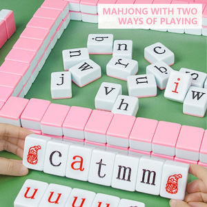अंग्रेजी अक्षर 'महजोंग टाइलें मस्तिष्क सोच तर्क प्रशिक्षण पहेली महाजोंग बच्चों के बोर्ड खेल खिलौने - Product Image 2