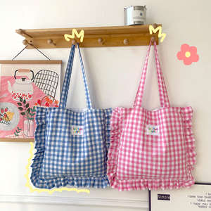 <span class=keywords><strong>Borsa</strong></span> da spiaggia estiva da ragazza con motivo a quadretti alla moda all'ingrosso - Product Image 1