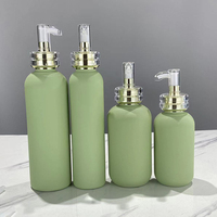 Emballages cosmétiques de luxe biodégradables en HDPE vert de 200 ml, 250 ml, 300 ml, 400 ml, 8 oz, 10 oz, pots pour huile capillaire, flacons de shampoing, flacons d'émulsion