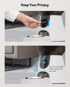 1080P HD <span class=keywords><strong>Video</strong></span> 5G Wifi 2-Cách Âm Thanh Thông Minh Pet Thực Phẩm Dispenser 10S Ghi Âm Thấp Thực Phẩm Tắc Nghẽn Cảm Biến Nhựa Sạc Cho Mèo - Product Image 6