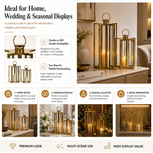 Farol Decorativo de Acero Inoxidable Dorado con Forma de Estrella, para Centro de Mesa de Boda y Decoración <span class=keywords><strong>del</strong></span> Hogar, Venta al Por Mayor - Product Image 5