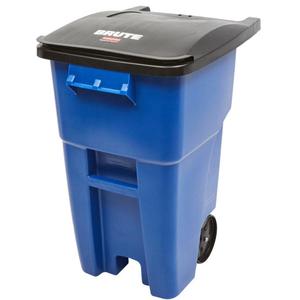 Bidone per Rifiuti Brute 189,3 L Blu con Ruote per Uso Esterno - Product Image 1
