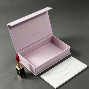 Estuche de Lápiz Labial de Papel Duro Hecho a Mano con Cierre Magnético y Logotipo Personalizado, Caja Reciclable Vacía - Product Image 1