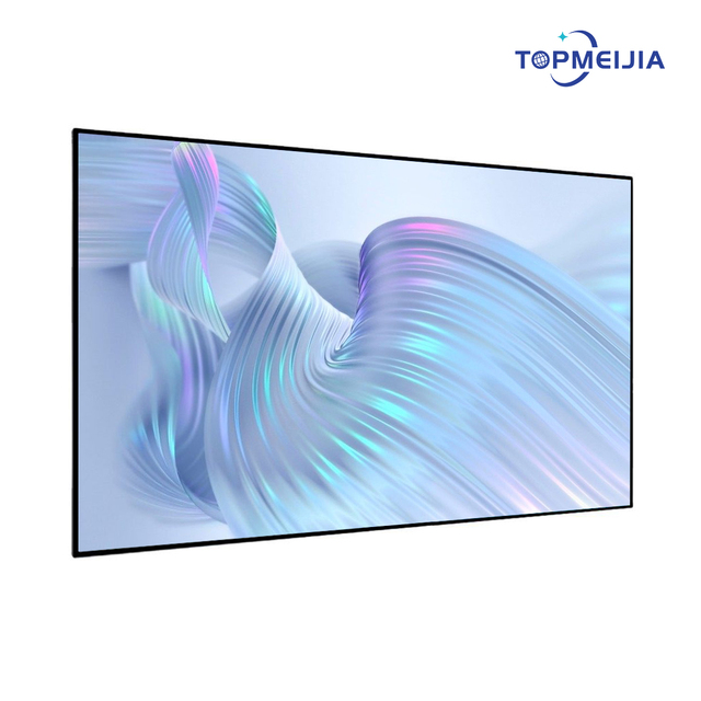 200 Inch 3D 4K Black Crystal Narrow Fixed Frame Projection Screens Ambient Light Rejecting ALR Screen for Long Throw Projector