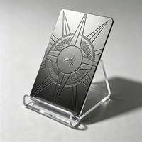 Cartes de visite en métal de luxe personnalisées avec impression couleur, logo gravé au laser, substrats vierges en aluminium anodisé et acier inoxydable