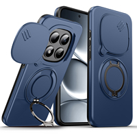 Étui de téléphone de luxe avec protection d'objectif, support magnétique rotatif à 360 degrés, étui deux-en-un pour Redmi NOTE 15 PRO 5G