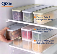 Boîte de rangement pour pâtes en PP de qualité alimentaire moulée par injection, personnalisable, avec couvercle à rabat, empilable, hermétique, grande capacité, organisateur de nouilles