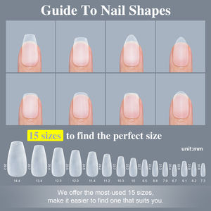 15 Tailles d'Extensions d'Ongles en Gel Souple Courtes - Embouts d'Ongles Transparents Ultra Fins et Flexibles pour les Amateurs d'Ongles Courts - Product Image 5