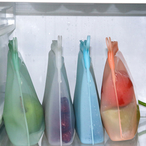 Sacs de conservation alimentaire en silicone, nouvel article, lot de 3, sacs de conservation alimentaire en silicone de qualité alimentaire, ensemble de sacs réutilisables en silicone avec fermeture éclair - Product Image 2