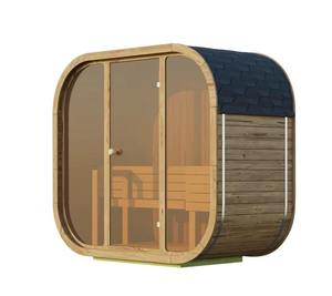 Diseño moderno al aire libre Cubo <span class=keywords><strong>Sauna</strong></span> 1-2 personas Hemlock Madera <span class=keywords><strong>Hotel</strong></span> <span class=keywords><strong>Sauna</strong></span> <span class=keywords><strong>con</strong></span> estufa eléctrica - Product Image 1