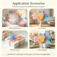 Feuilles de fougère colorées stabilisées pour décoration DIY, décoration de la maison, Fête des Mères, Remise de diplôme, Saint-Valentin, décoration de fougère séchée stabilisée