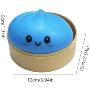 Jouets anti-stress en TPR écologiques et mignons en forme de dumplings, boîte mystère de dumplings scintillants, dumplings colorés, jouet sensoriel anti-stress en forme de nourriture - Product Image 6