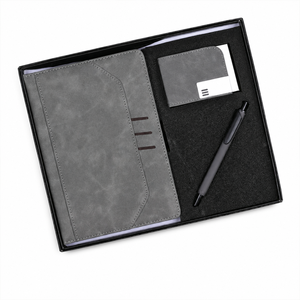Ensemble cadeau d'entreprise Aurelux Grey Velvet Premium : agenda, porte-stylo et porte-cartes, kit de planification professionnelle pour employés de bureau 192 - Product Image 2