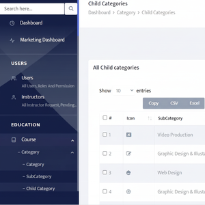 Plate-forme d'apprentissage interactive pour les étudiants avec des examens, des cours, des certificats et un panneau d'analyse - Product Image 1