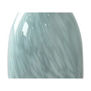 Tavolino in vetro con corpo decorato con motivi artistici per l'arredamento di ufficio e soggiorno - Product Image 3