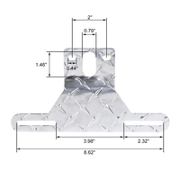 Support de plaque d'immatriculation pour remorque - Support en aluminium robuste pour camions, remorques, camping-cars, bateaux