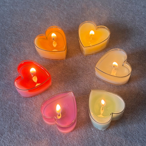 Velas Aromáticas de Cera de Soya con Forma de Corazón, Regalo Romántico <span class=keywords><strong>y</strong></span> Lujoso para Novia, Boda, San Valentín, <span class=keywords><strong>Cena</strong></span> - Product Image 2
