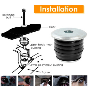 บูชชิ่ง KF04060BK สำหรับฟอร์ด F250 F350 2008-16 โพลียูรีเทนชิ้นส่วนยึดสีดำสีแดงสีเงินใหม่ทดแทน - Product Image 4