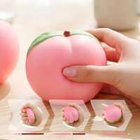 Jouet en peluche pêche à remontée lente, anti-stress, cadeau en peluche rembourré (Rose)