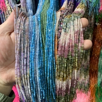 Perles de pierre naturelle facettées en aquamarine et émeraude, 2 mm, couleur naturelle, pour la fabrication de bijoux, colliers et bracelets