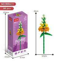 Bouquet de plantes DIY gratuit, blocs de construction, fleurs artificielles, idées botaniques, jouets de construction pour la mère
