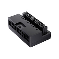 TEUCER-Conector de artefacto de enrutamiento de ángulo recto para placa base ATX, adaptador de fuente de alimentación, 24P, 90 grados, 24 pines
