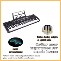 Customized Brand Perfect Practice Portable Electric Digital Piano 61 Keys with Weighted Hammer Action Keyboard Instrument Black