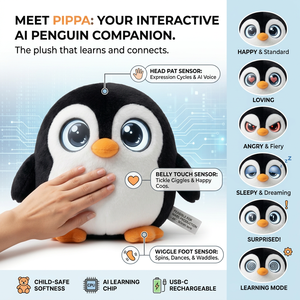 Juguete de Peluche Interactivo con IA ChatGPT, Pingüino, Multi-idioma, para el Aprendizaje Temprano de Niños, Muñeco Suave, ODM - Product Image 4