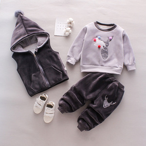 Set di Abbigliamento Invernale per Neonati Unisex, 3 Pezzi, Stile Floreale Casual, Completo Perfetto per Bambini e Bambine - Product Image 4