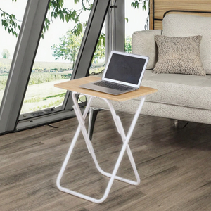 <span class=keywords><strong>Table</strong></span> d'ordinateur portable pliable en bois, <span class=keywords><strong>table</strong></span> de loisirs longue et <span class=keywords><strong>simple</strong></span> de style moderne avec chaises - Product Image 3