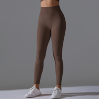 Custom logo naadloze, taillehoge, ecovriendelijke damesleggings met scrunch-effect bij de enkel, geschikt voor gym, fitness, yoga en workout.