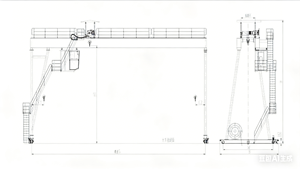 Pont roulant à double poutre européen 5-100T, palan portique extérieur CE ISO VFD anti-oscillation pour le levage de matériaux lourds préfabriqués en portuaire - Product Image 5