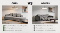 Modernes Minimalistisches Komprimiertes Sofa Gepolsterte Weiche Couch Platzsparend Verpackt Einfache Zollabfertigung